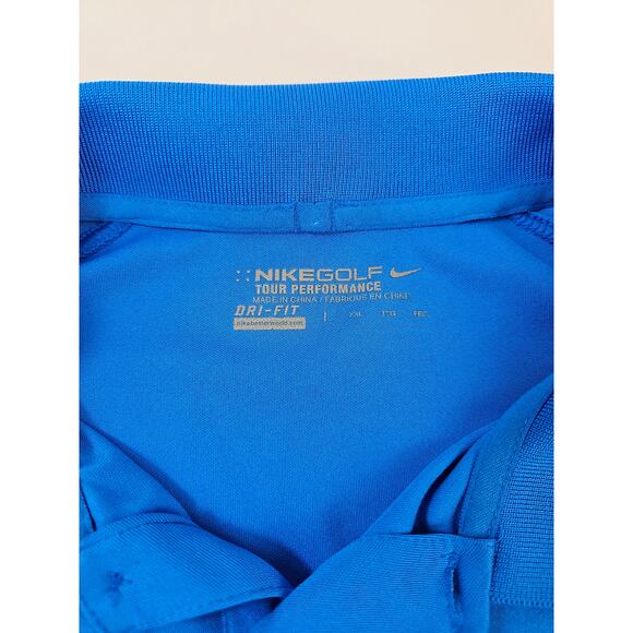 Nike golf tour performance size 2XL blue short sleeve polo Mens XXL casual - Picture 3 of 6